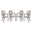 Arise Dining Armchair Upholstered Fabric Set of 4