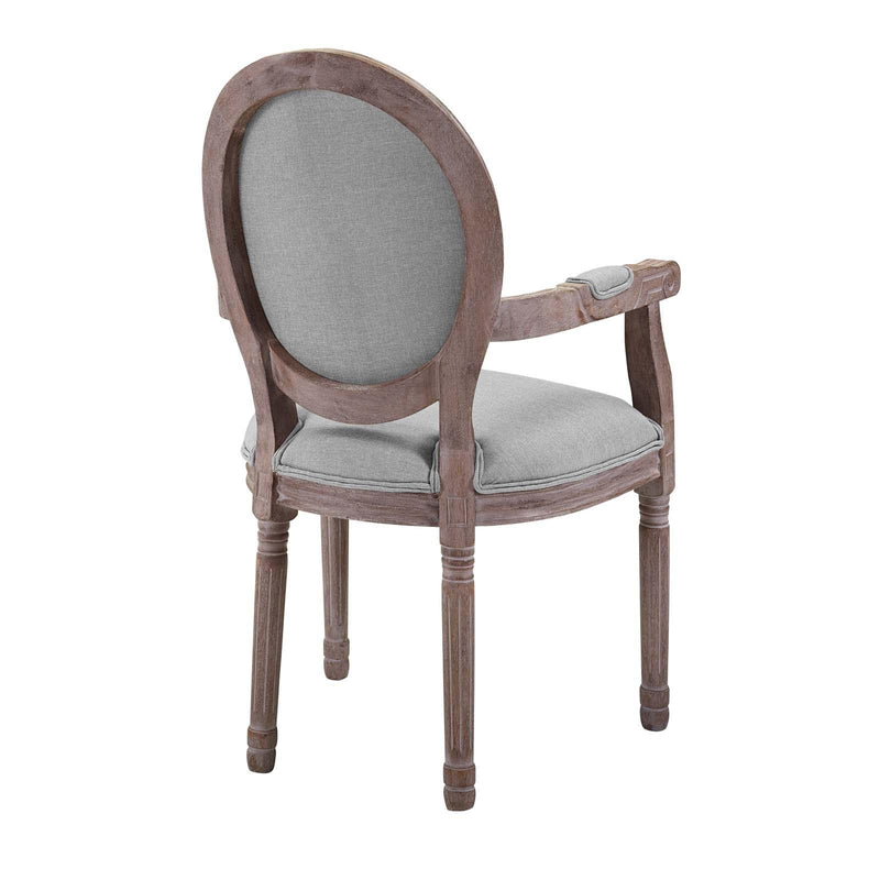 Arise Vintage French Upholstered Fabric Dining Armchair Set of 2