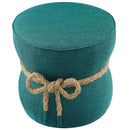 Beat Nautical Rope Upholstered Fabric Ottoman