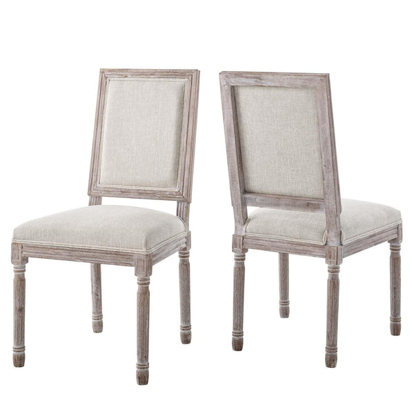Court Dining Side Chair Upholstered Fabric Set of 2 image