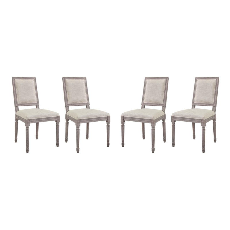 Court Dining Side Chair Upholstered Fabric Set of 4 image