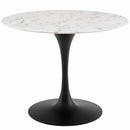 Lippa 40" Round Artificial Marble Dining Table