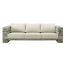 Manteo Rustic Coastal Outdoor Patio Sunbrella�  Sofa