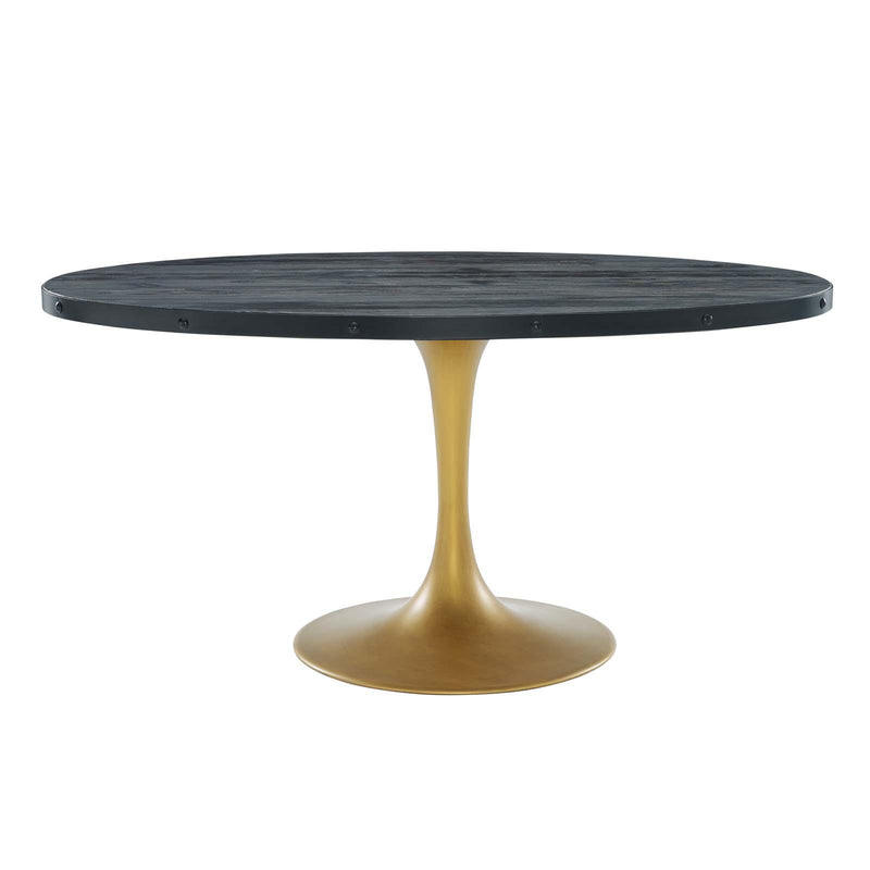 Drive 60" Oval Wood Top Dining Table