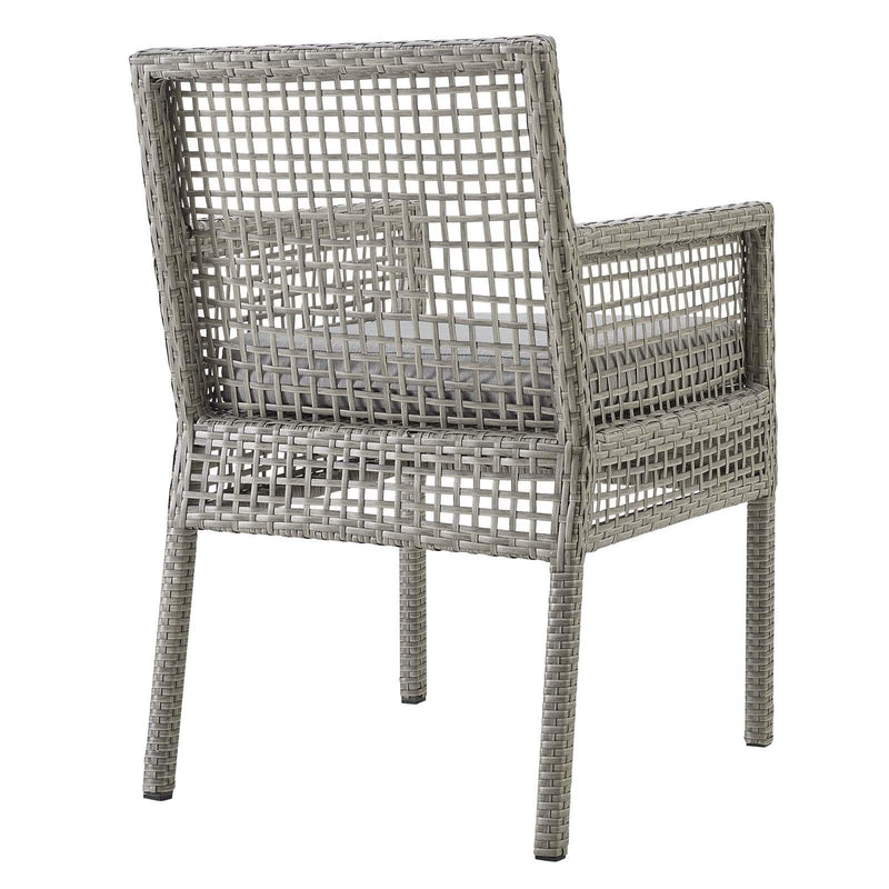 Aura Dining Armchair Outdoor Patio Wicker Rattan Set of 4