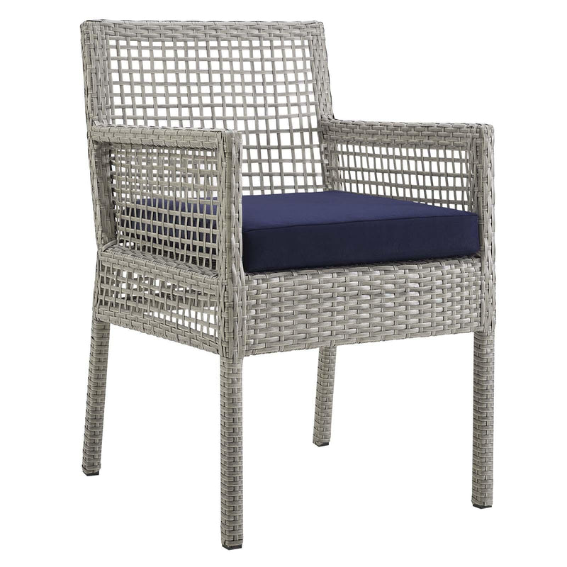 Aura Dining Armchair Outdoor Patio Wicker Rattan Set of 2