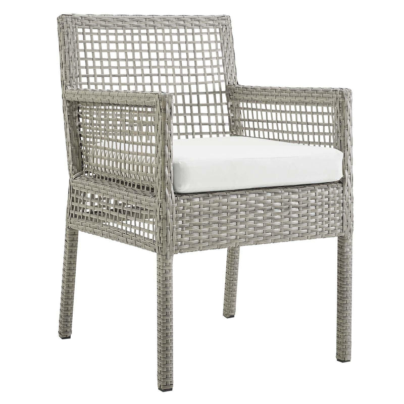 Aura Dining Armchair Outdoor Patio Wicker Rattan Set of 2