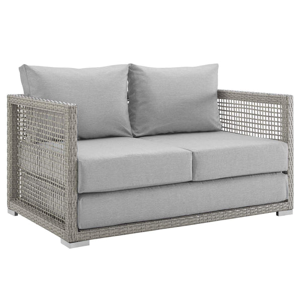 Aura Outdoor Patio Wicker Rattan Loveseat image