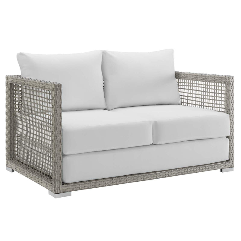 Aura Outdoor Patio Wicker Rattan Loveseat