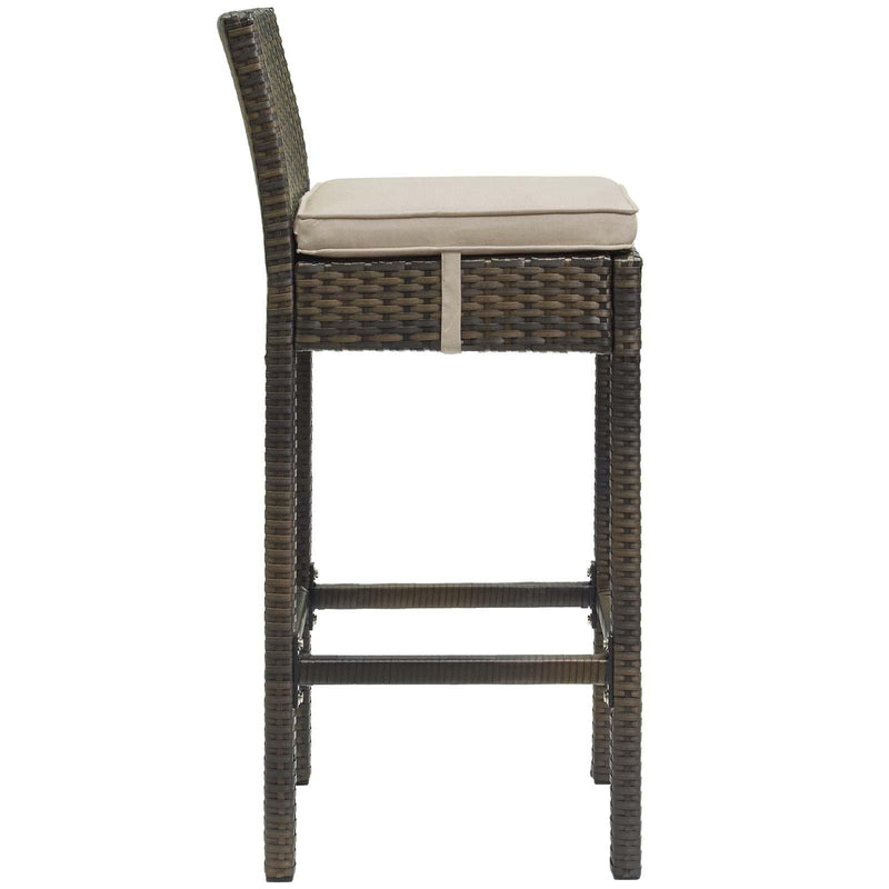 Conduit Outdoor Patio Wicker Rattan Bar Stool