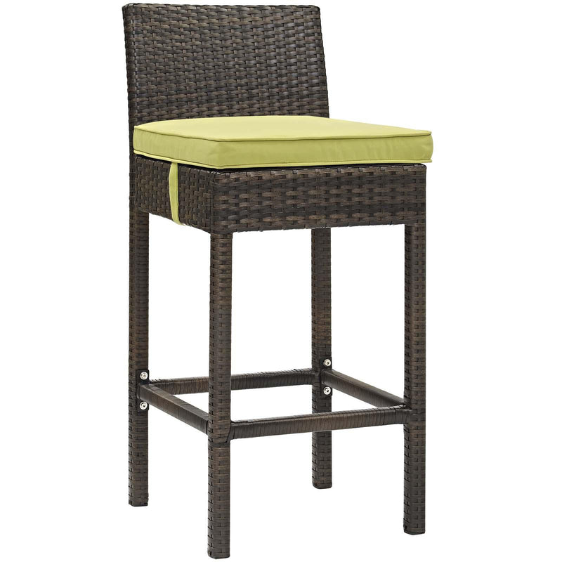 Conduit Bar Stool Outdoor Patio Wicker Rattan Set of 4