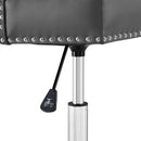 Regent Tufted Button Swivel Faux Leather Office Chair