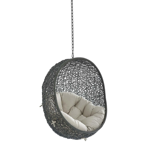 Hide Sunbrella� Fabric Swing Outdoor Patio Lounge Chair Without Stand