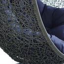 Hide Sunbrella� Fabric Swing Outdoor Patio Lounge Chair Without Stand