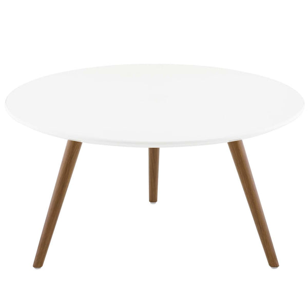 Lippa 28" Round Wood Top Coffee Table with Tripod Base image