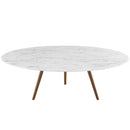 Lippa 47" Round Artificial Marble Coffee Table with Tripod Base