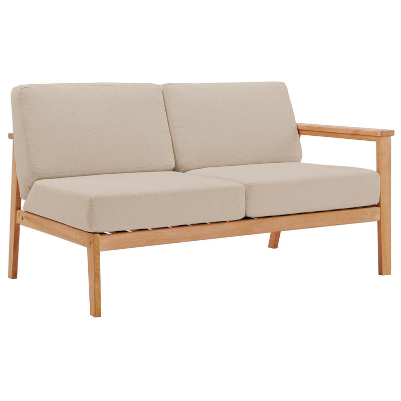 Sedona Outdoor Patio Eucalyptus Wood Left-Facing Loveseat image