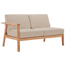 Sedona Outdoor Patio Eucalyptus Wood Right-Facing Loveseat