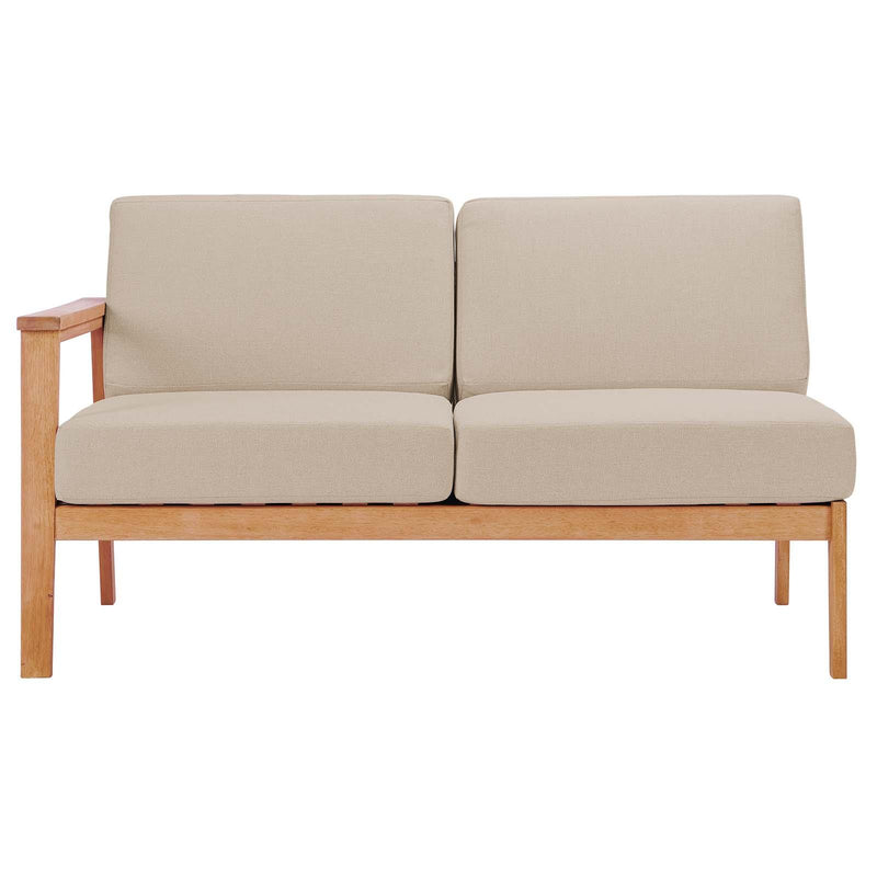 Sedona Outdoor Patio Eucalyptus Wood Right-Facing Loveseat