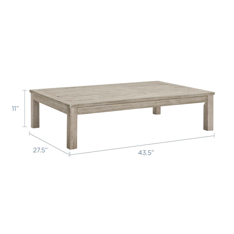 Wiscasset Outdoor Patio Acacia Wood Coffee Table