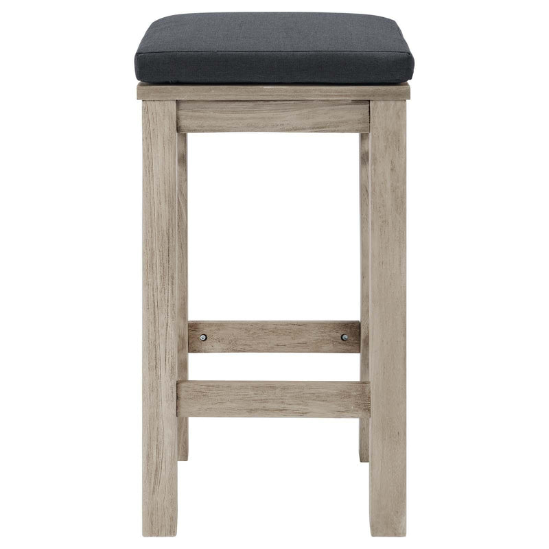 Wiscasset Outdoor Patio Acacia Wood Bar Stool