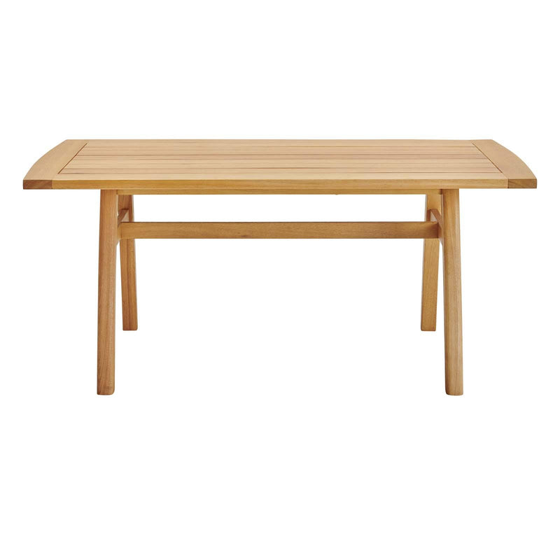 Orlean 57" Outdoor Patio Eucalyptus Wood Dining Table