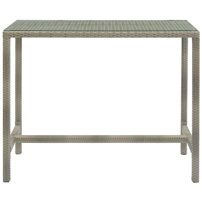 Conduit Outdoor Patio Wicker Rattan Large Bar Table