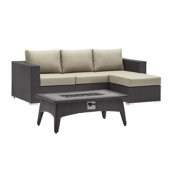 Convene 3 Piece Set Outdoor Patio with Fire Pit image