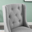 Baronet Tufted Button Upholstered Fabric Counter Stool