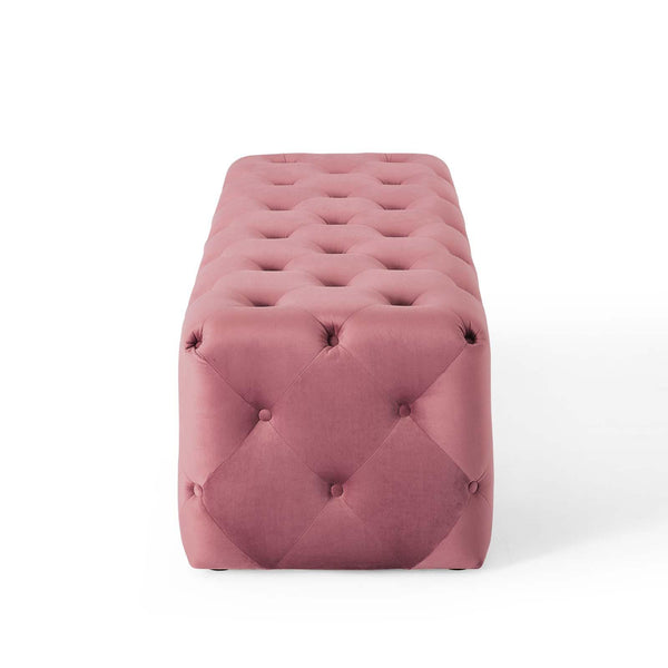 Amour 60" Tufted Button Entryway Performance Velvet Bench