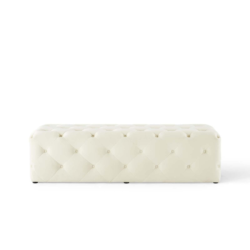 Amour 60" Tufted Button Entryway Performance Velvet Bench