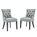 Regent Tufted Performance Velvet Dining Side Chairs - Set of 2