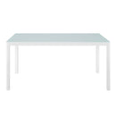 Raleigh 59" Outdoor Patio Aluminum Dining Table