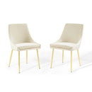 Viscount Performance Velvet Dining Chairs - Set of 2