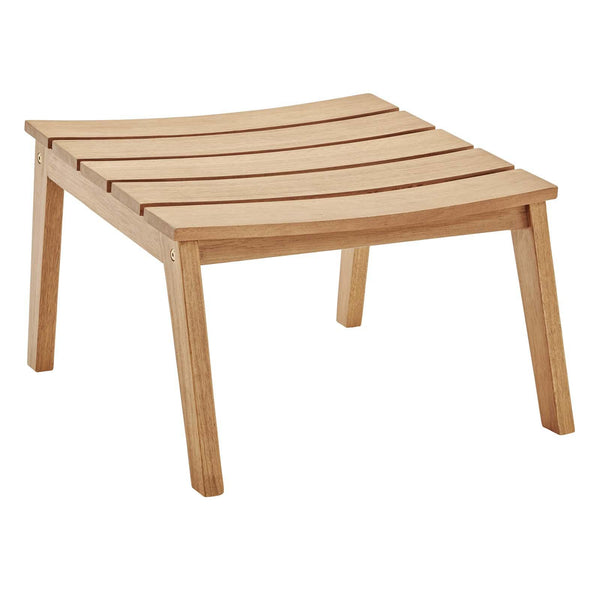 Breton Outdoor Patio Ash Wood Ottoman image