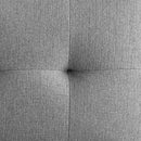 Privy Black Stainless Steel Upholstered Fabric Bar Stool