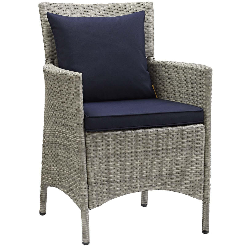 Conduit Outdoor Patio Wicker Rattan Dining Armchair