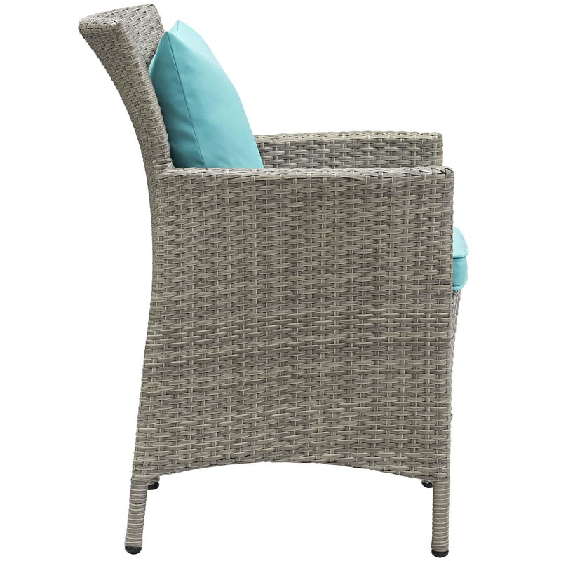 Conduit Outdoor Patio Wicker Rattan Dining Armchair