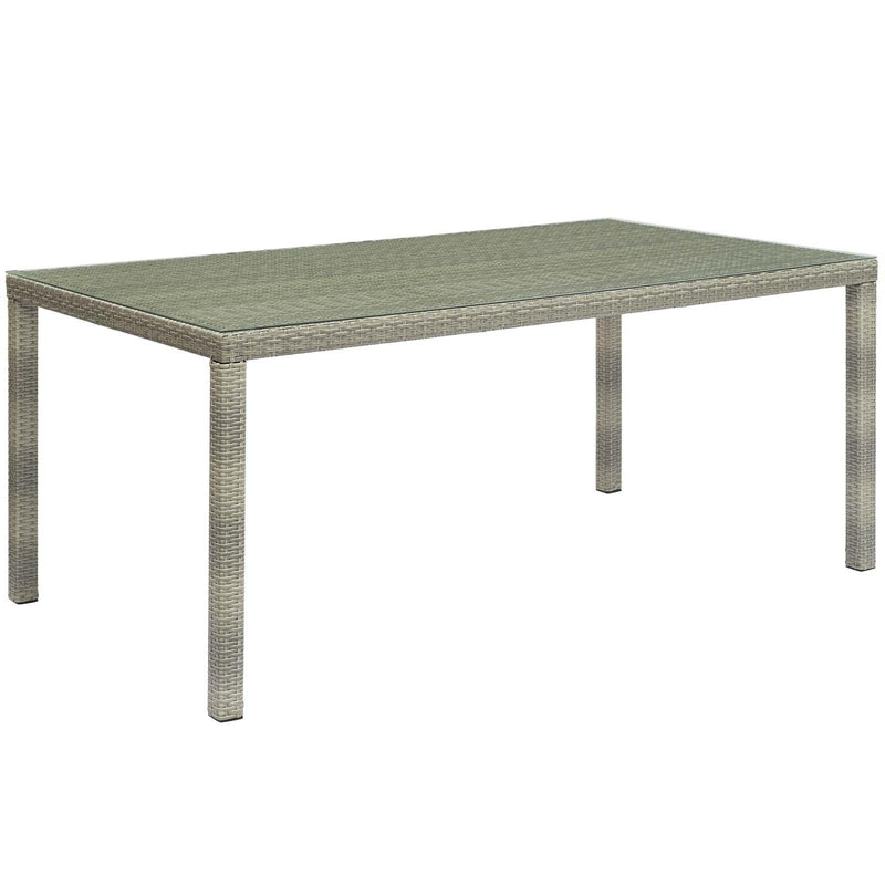 Conduit 70" Outdoor Patio Wicker Rattan Dining Table