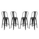 Promenade Bar Side Stool Metal Set of 4