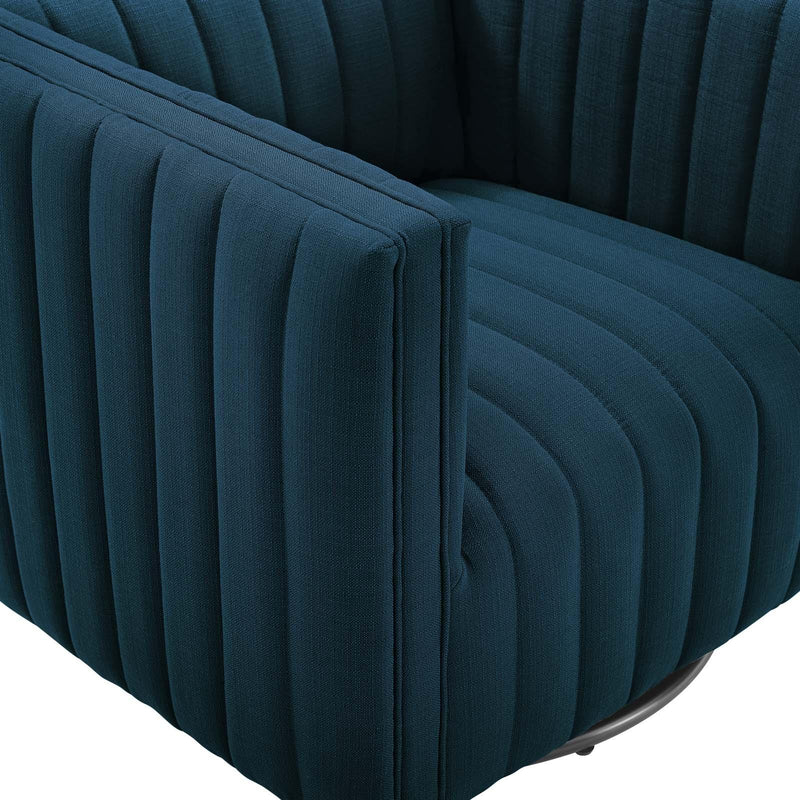 Conjure Tufted Swivel Upholstered Armchair