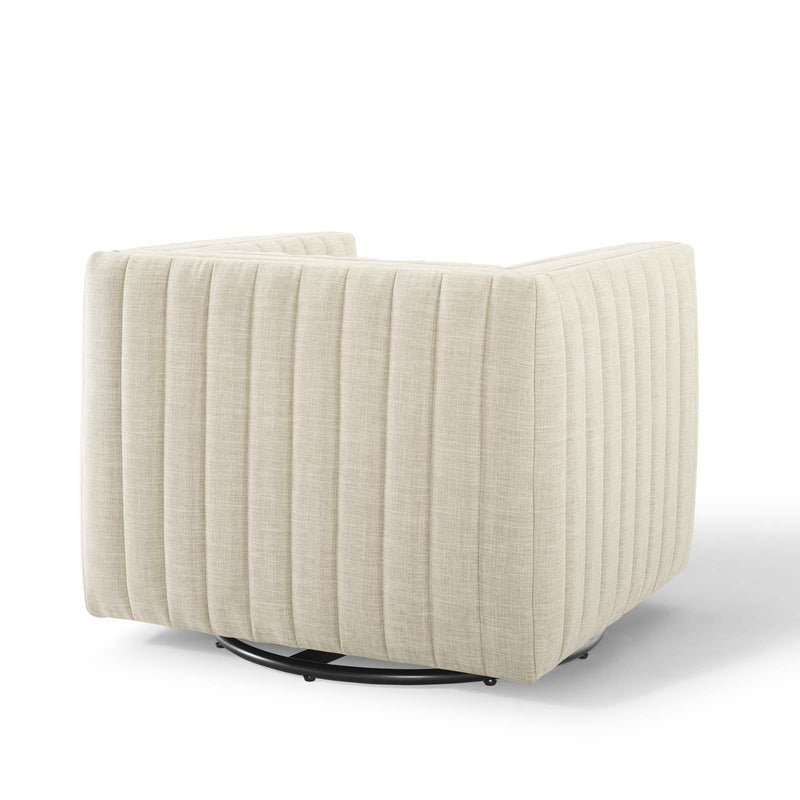 Conjure Tufted Swivel Upholstered Armchair