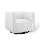 Conjure Tufted Swivel Upholstered Armchair