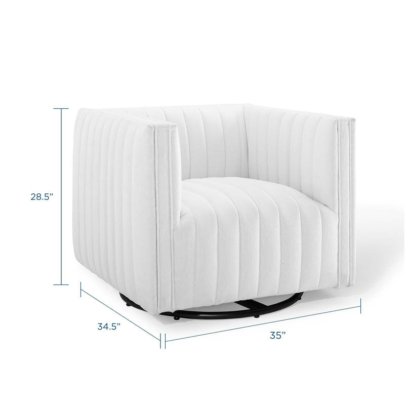 Conjure Tufted Swivel Upholstered Armchair