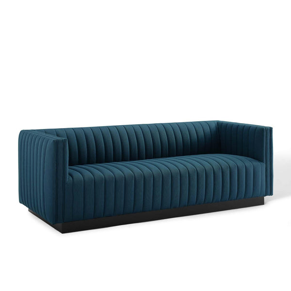 Conjure Tufted Upholstered Fabric Sofa image