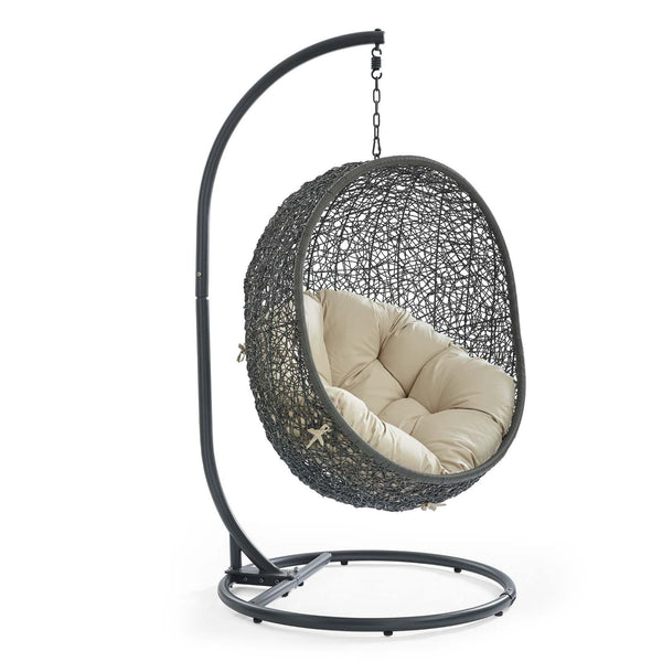 Hide Outdoor Patio Sunbrella� Swing Chair With Stand image
