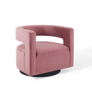 Spin Cutaway Performance Velvet Swivel Armchair