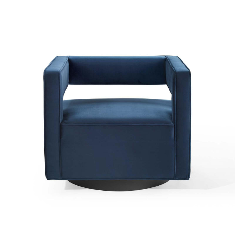 Booth Performance Velvet Swivel Armchair