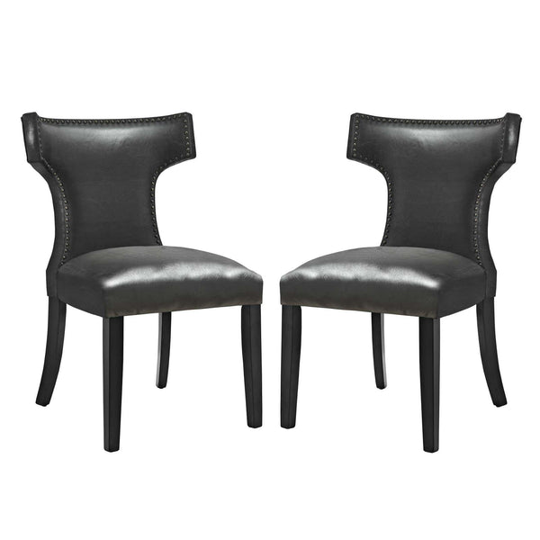 Curve Dining Chair Vinyl Set of 2 image
