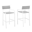 Raleigh Outdoor Patio Aluminum Bar Stool Set of 2